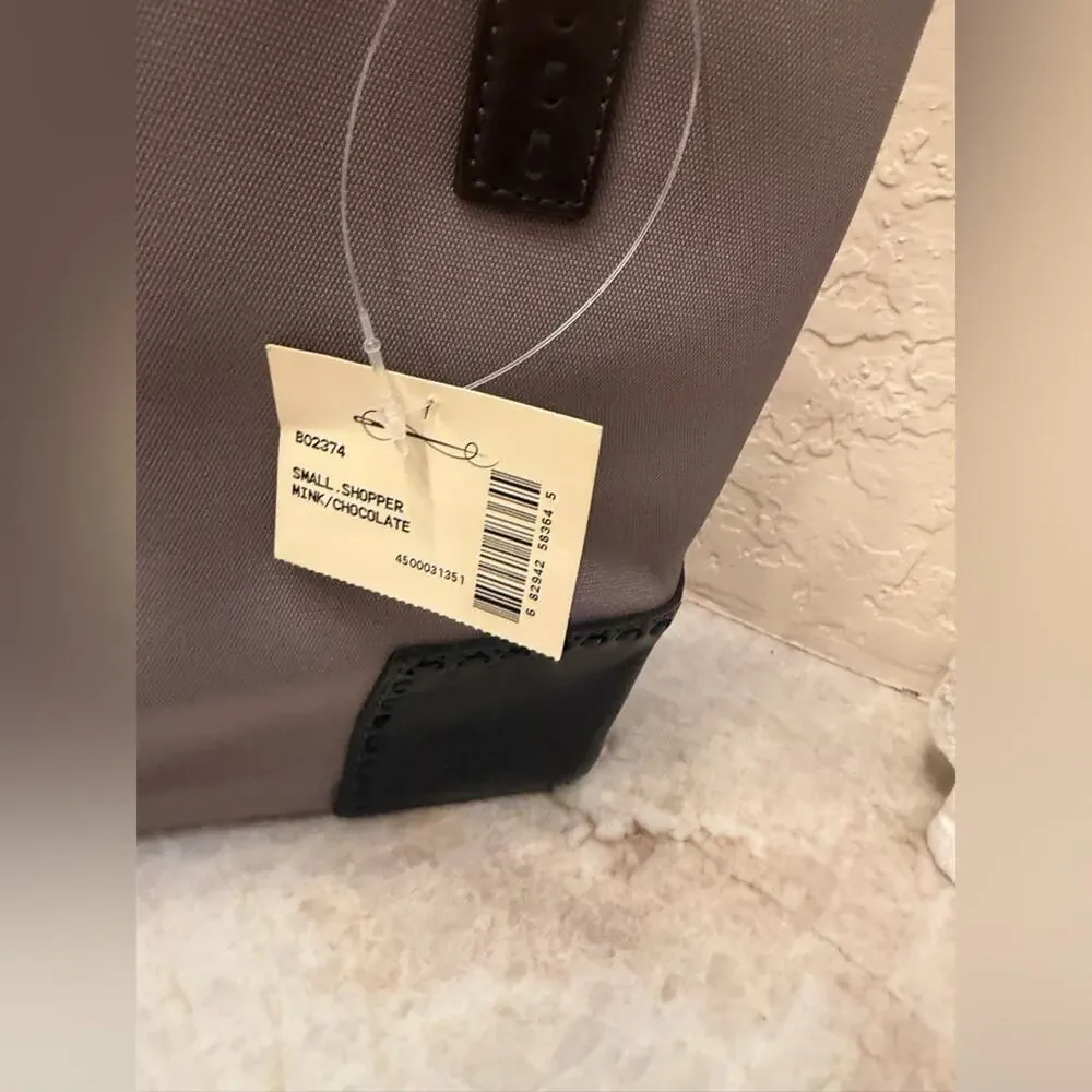 Cole Haan mink/ chocolate small shopper NWT